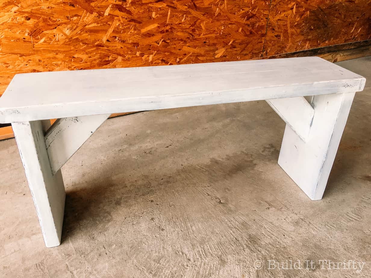 painted small farmhouse bench