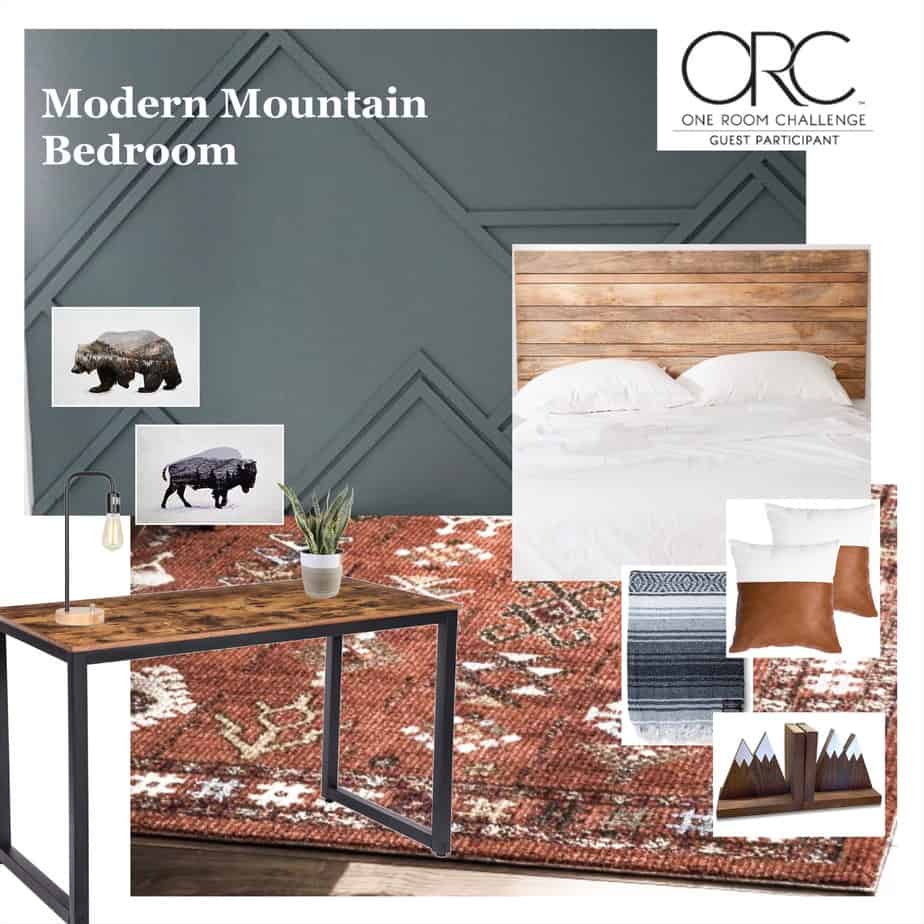 modern mountain bedroom