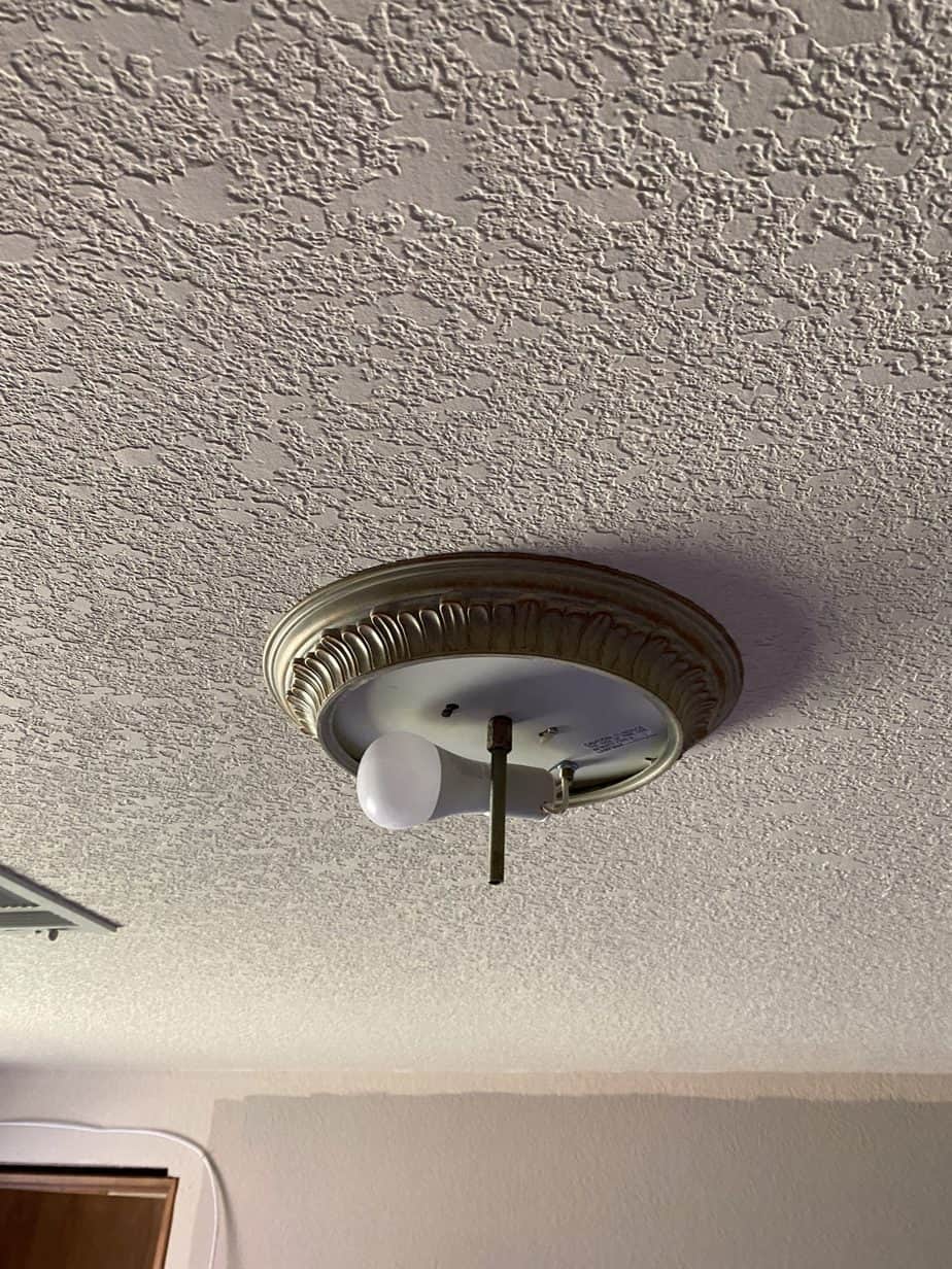 ceiling light before